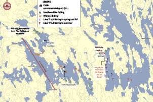 Waskwei Lake Map